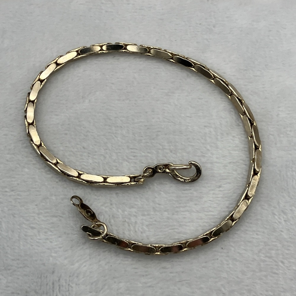 Vintage 14 Karat Gold Plated Bracelet 7" Dainty Minimalist Classic Made in Korea